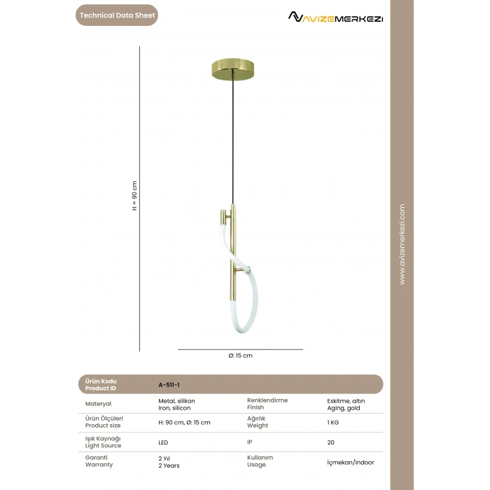 A-511-1 LEDLİ AVİZE