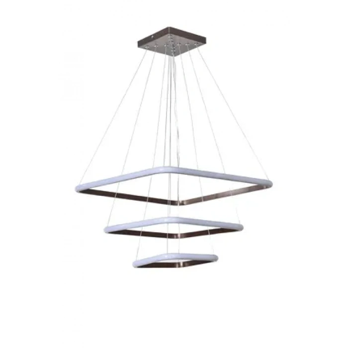 A-518-3S SİYAH LEDLİ KARE HALKA AVİZE