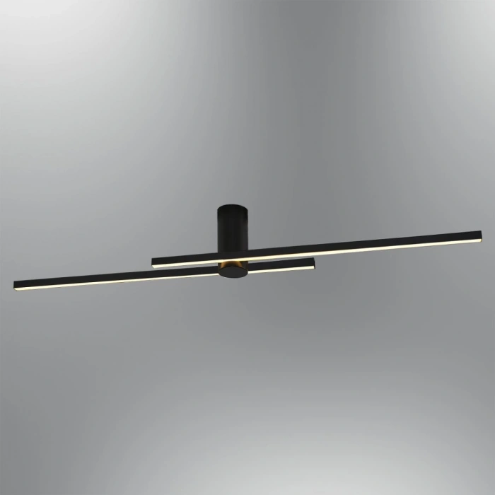 A-6149-2-19S Merit 2 Çubuklu Armatür Siyah