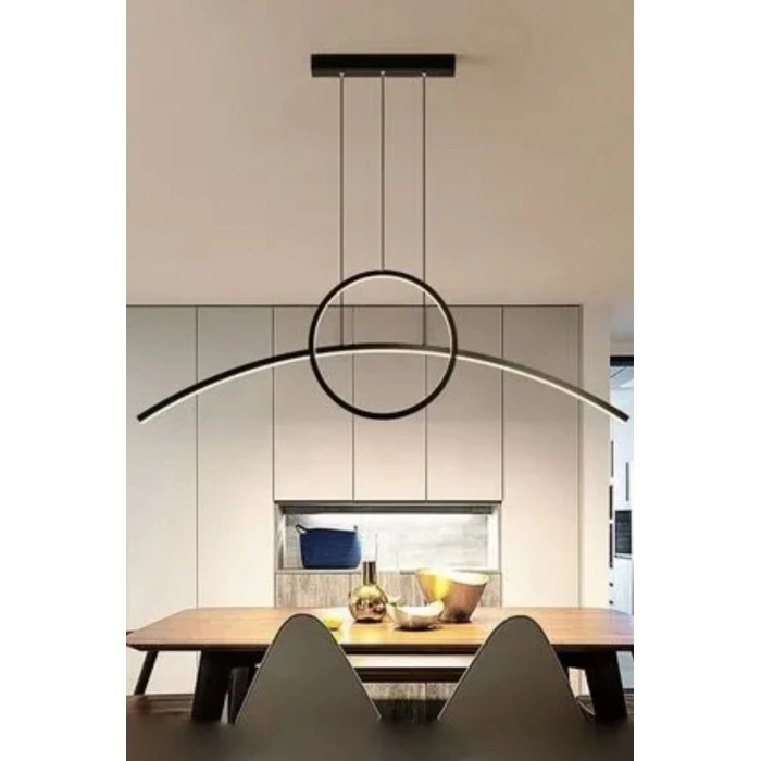 A-3068-2S Sarkıt Led Avize Siyah