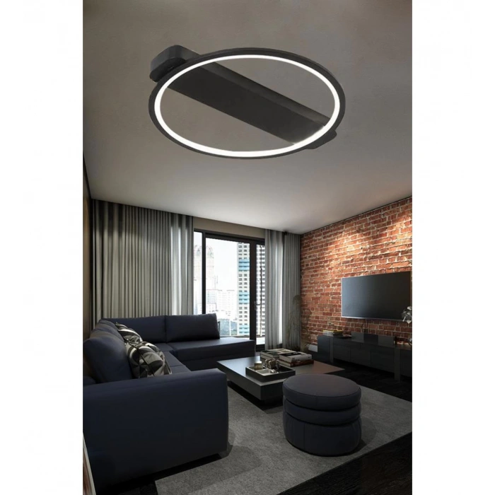 A-9143-1S Plofonyer Siyah LED Avize