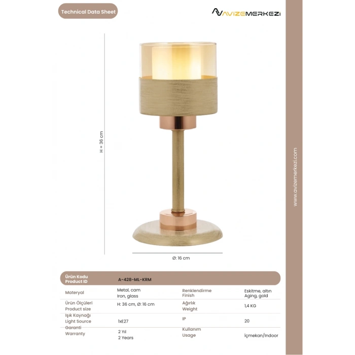 KREM RENK APLİK A-428-ML-KRM