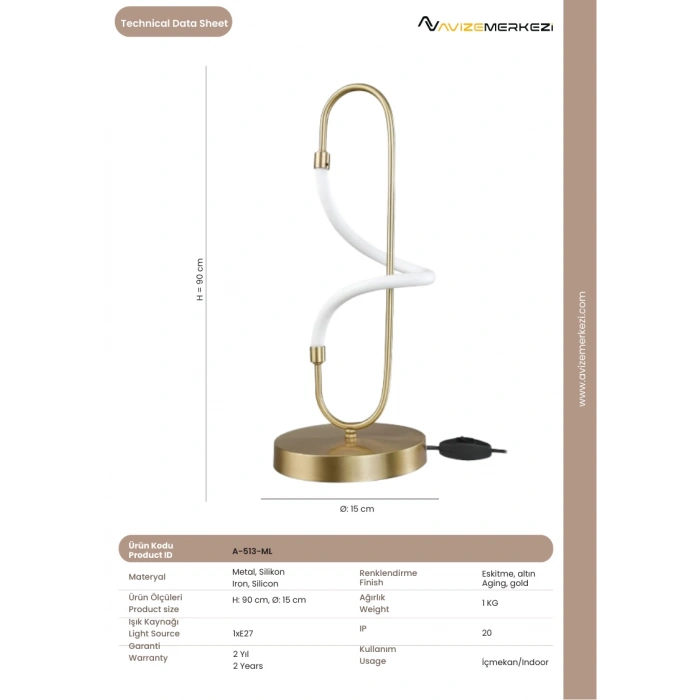 LEDLİ MAS LAMBASI A-513-ML