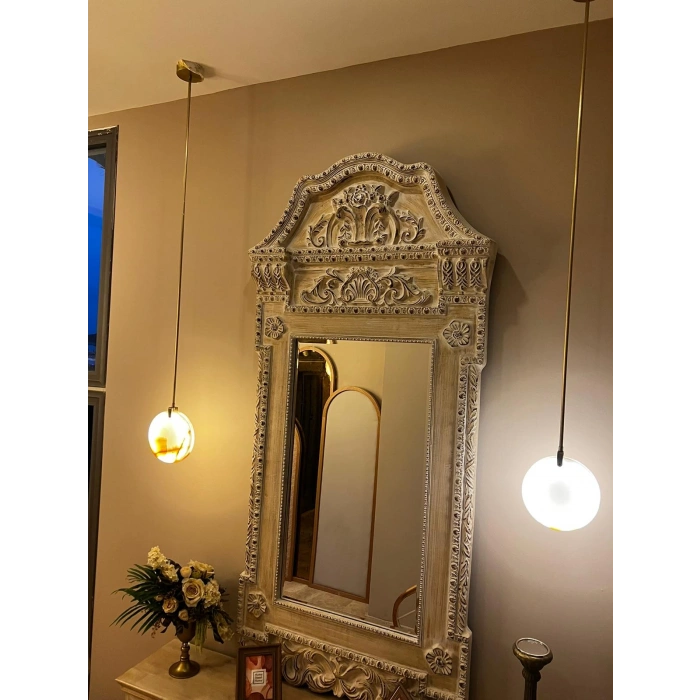 M-7106-25-1 25 CM ÇAP MERMER TEKLİ AVİZE