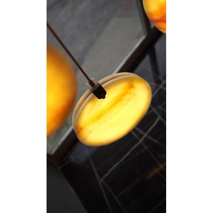 M-7106-3-151520 ÜÇLÜ SIRALI MERMER AVİZE