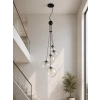 A-8945-5S SİYAH ŞEFFAF SARKIT AVİZE