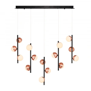 A-567-15-RG SİYAH LEDLİ SIRALI AVİZE