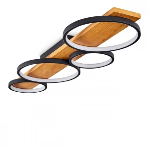 AW-4370-4S Doğal Ahşap Dörtlü Çember Plafonyer