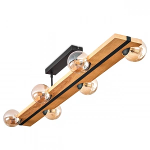 AW-4300-6 Doğal Ahşap Altılı Camlı Sarkıt