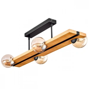 AW-4300-4 Doğal Ahşap Dörtlü Camlı Sarkıt