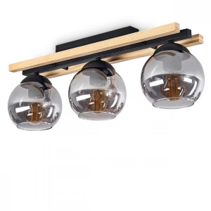 AW-7018-3S Doğal Ahşap Üzerine Üçlü Cam Sarkıt