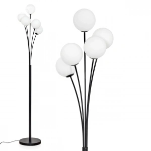 LM-3465-5B Beşli Beyaz Cam Lambader