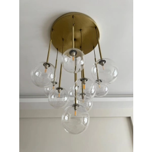 A-8942-10Y-E BUBBLE CAM ESKİTME KAPLAMA SARKIT AVİZE