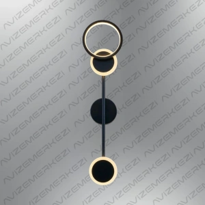 A-9184-3S SİYAH MODERN LED APLİK