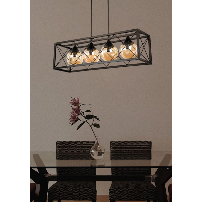 SİYAH BOYALI AVİZE A-173-4YS