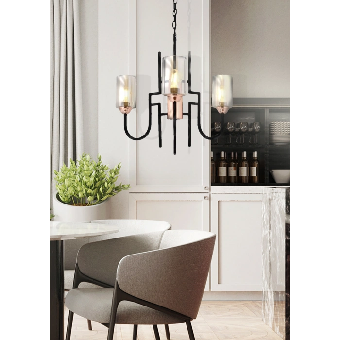 ÜÇLÜ ROSE GOLD AVİZE A-463-3RG