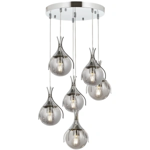 ALTILI YUVARLAK AVİZE KROM A-176-6K