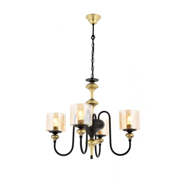 DÖRTLÜ AVİZE SİYAH A-461-4