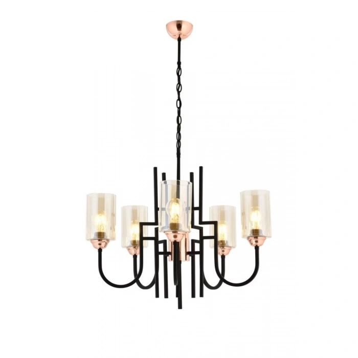 BEŞLİ ROSE GOLD AVİZE A-463-5RG