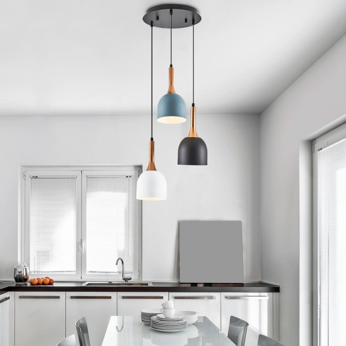 ÜÇLÜ YUVARLAK AVİZE ZC-512-3A-MIX