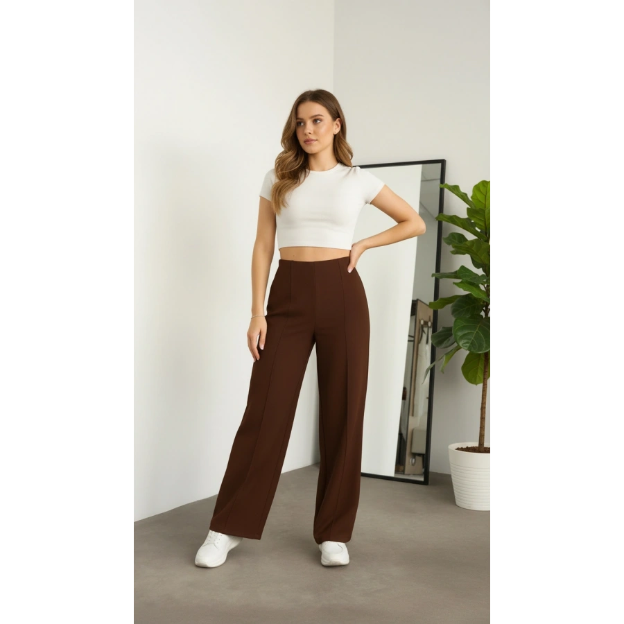 KAHVE MİLA PANTOLON
