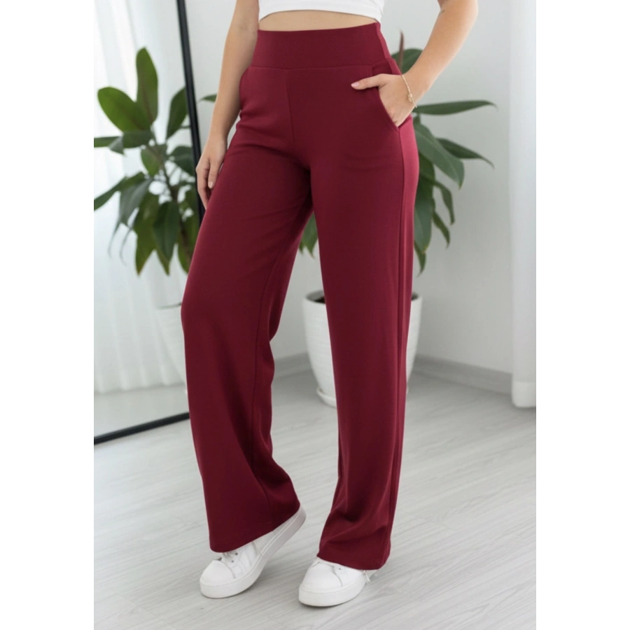 KORSAJ KEMER BORDO PANTOLON