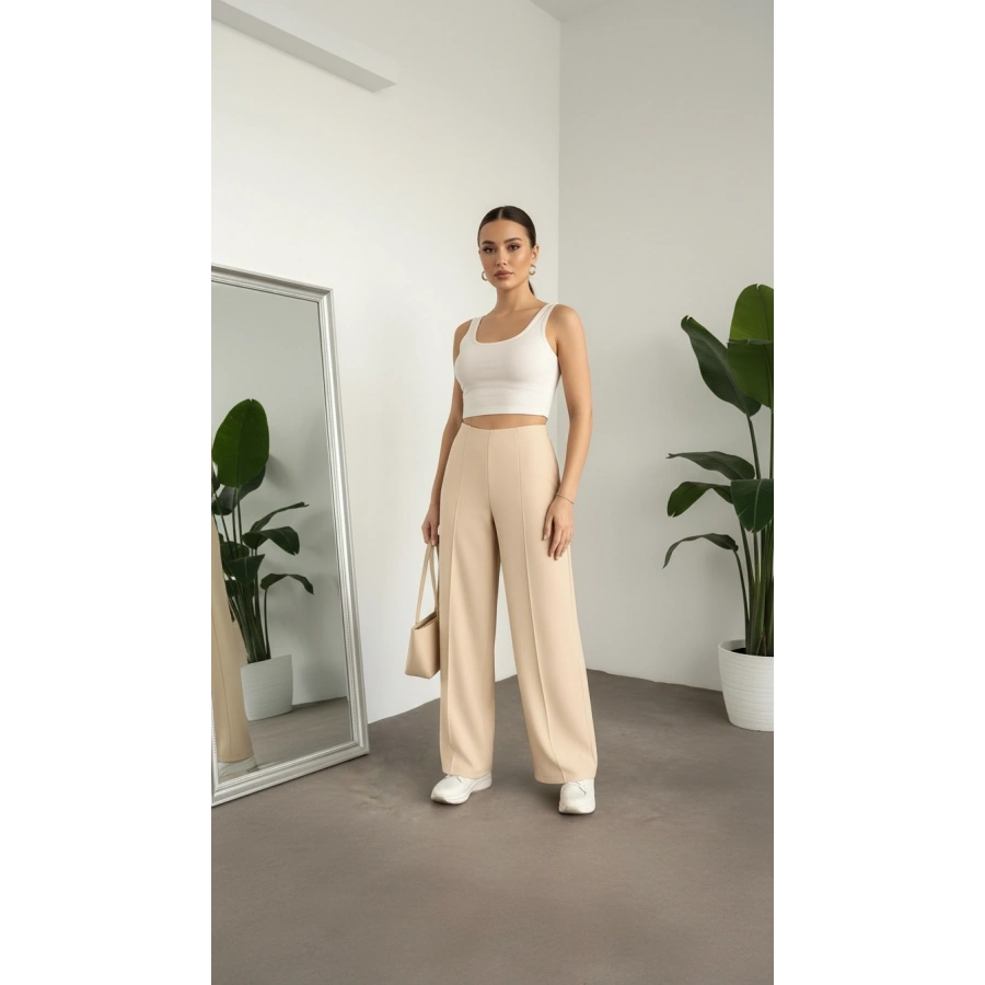 KREM MİLA PANTOLON