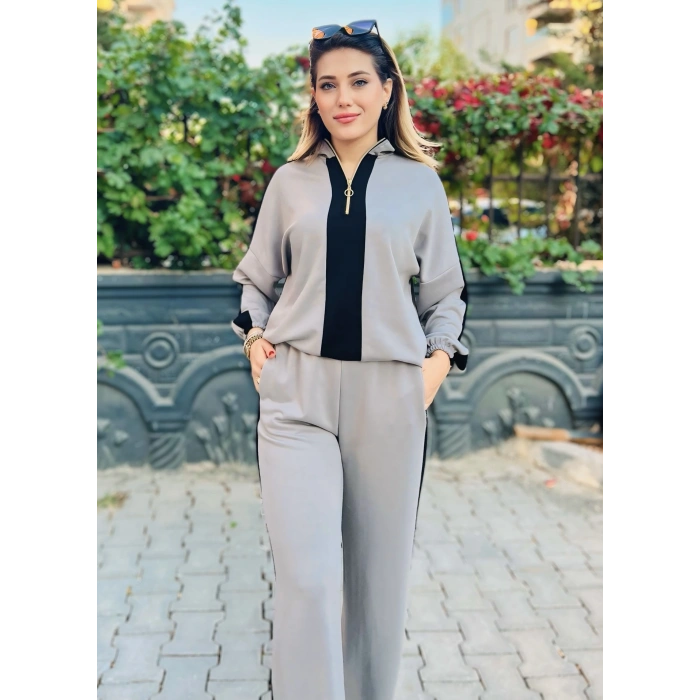 GRİ OYS MODAL TAKIM FERMURALI