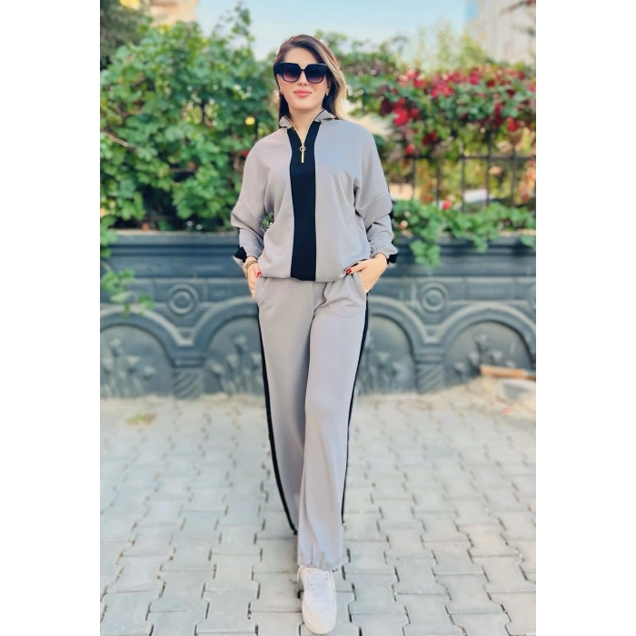 GRİ OYS MODAL TAKIM FERMURALI