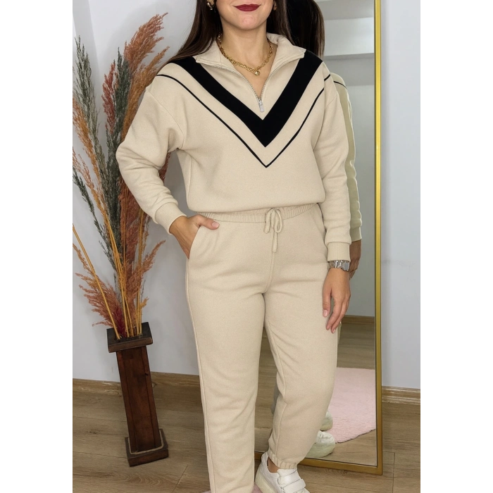 KREM V GARNİLİ OYS MODAL TAKIM