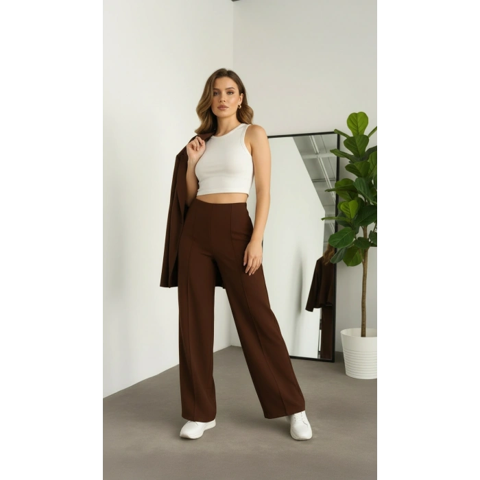 KAHVE MİLA PANTOLON