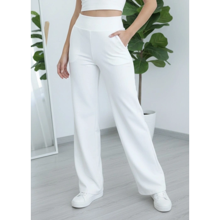 KORSAJ KEMER BEYAZ PANTOLON