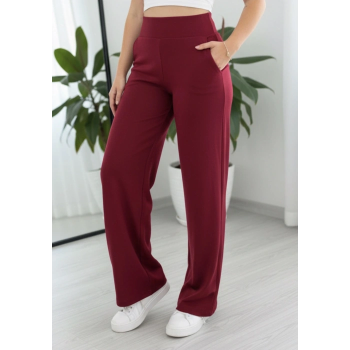 KORSAJ KEMER BORDO PANTOLON