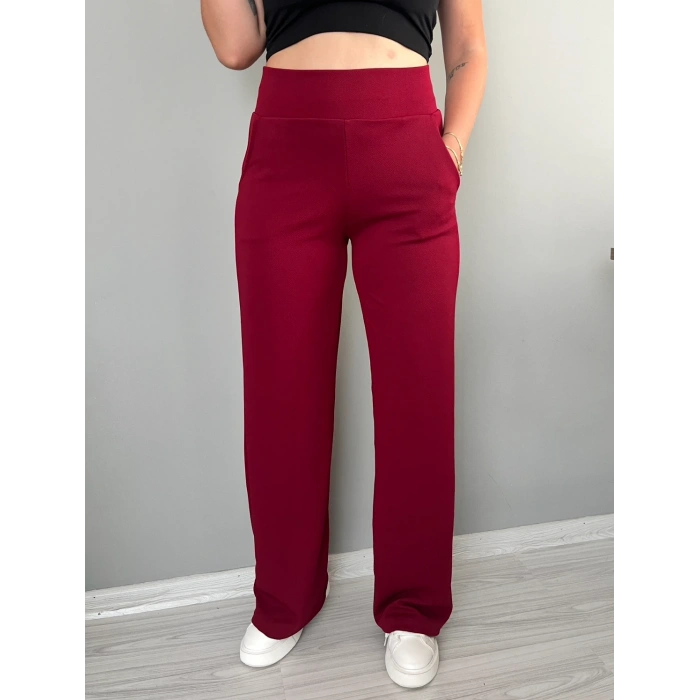 KORSAJ KEMER BORDO PANTOLON