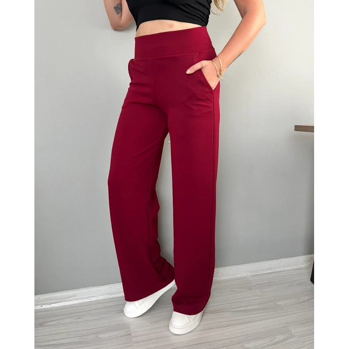 KORSAJ KEMER BORDO PANTOLON