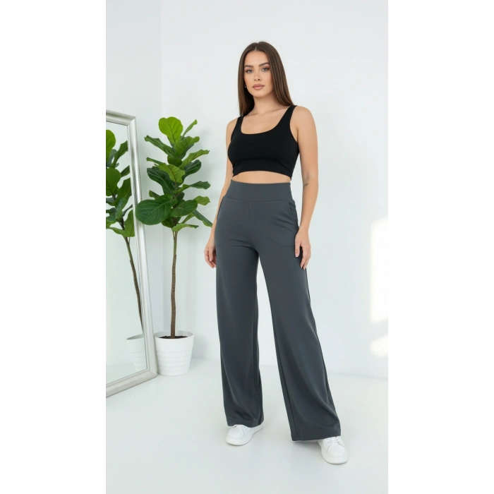 KORSAJ KEMER FÜME PANTOLON