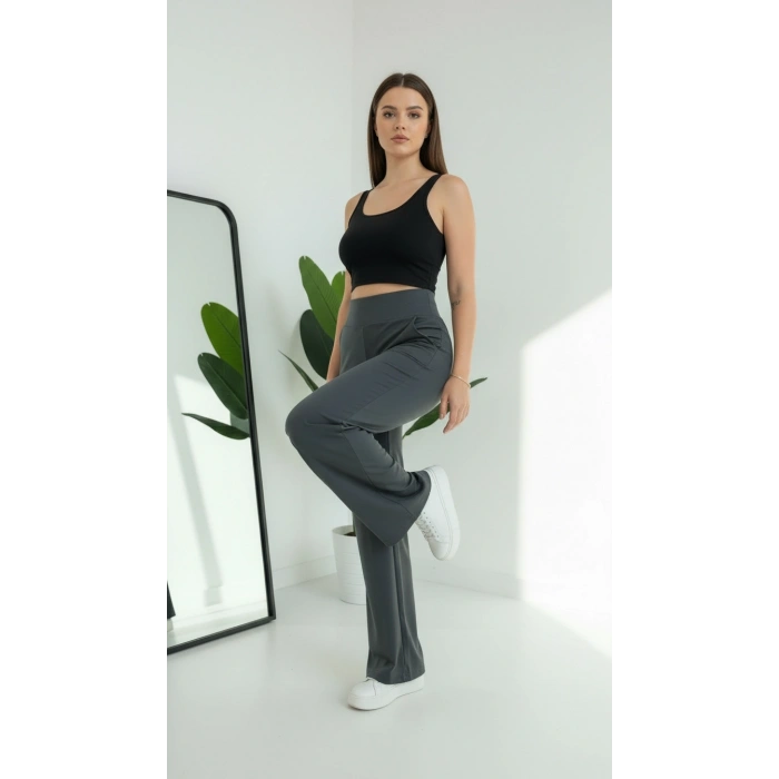 KORSAJ KEMER FÜME PANTOLON