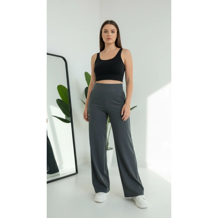 KORSAJ KEMER FÜME PANTOLON