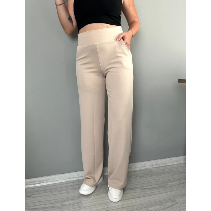 KORSAJ KEMER KREM PANTOLON