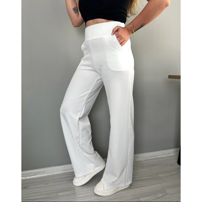 KORSAJ KEMER BEYAZ PANTOLON