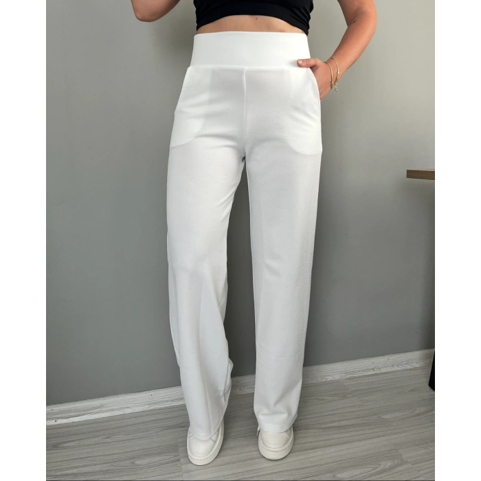 KORSAJ KEMER BEYAZ PANTOLON