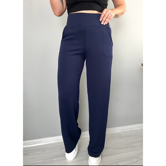 KORSAJ KEMER LACİVERT PANTOLON