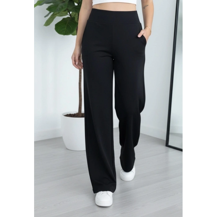 KORSAJ KEMER SİYAH PANTOLON