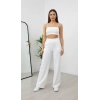 KORSAJ KEMER BEYAZ PANTOLON