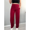 KORSAJ KEMER BORDO PANTOLON