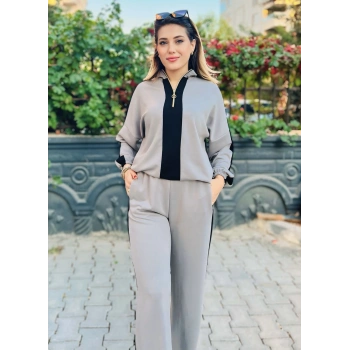 GRİ OYS MODAL TAKIM FERMURALI