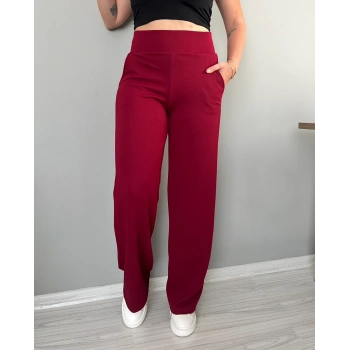 KORSAJ KEMER BORDO PANTOLON