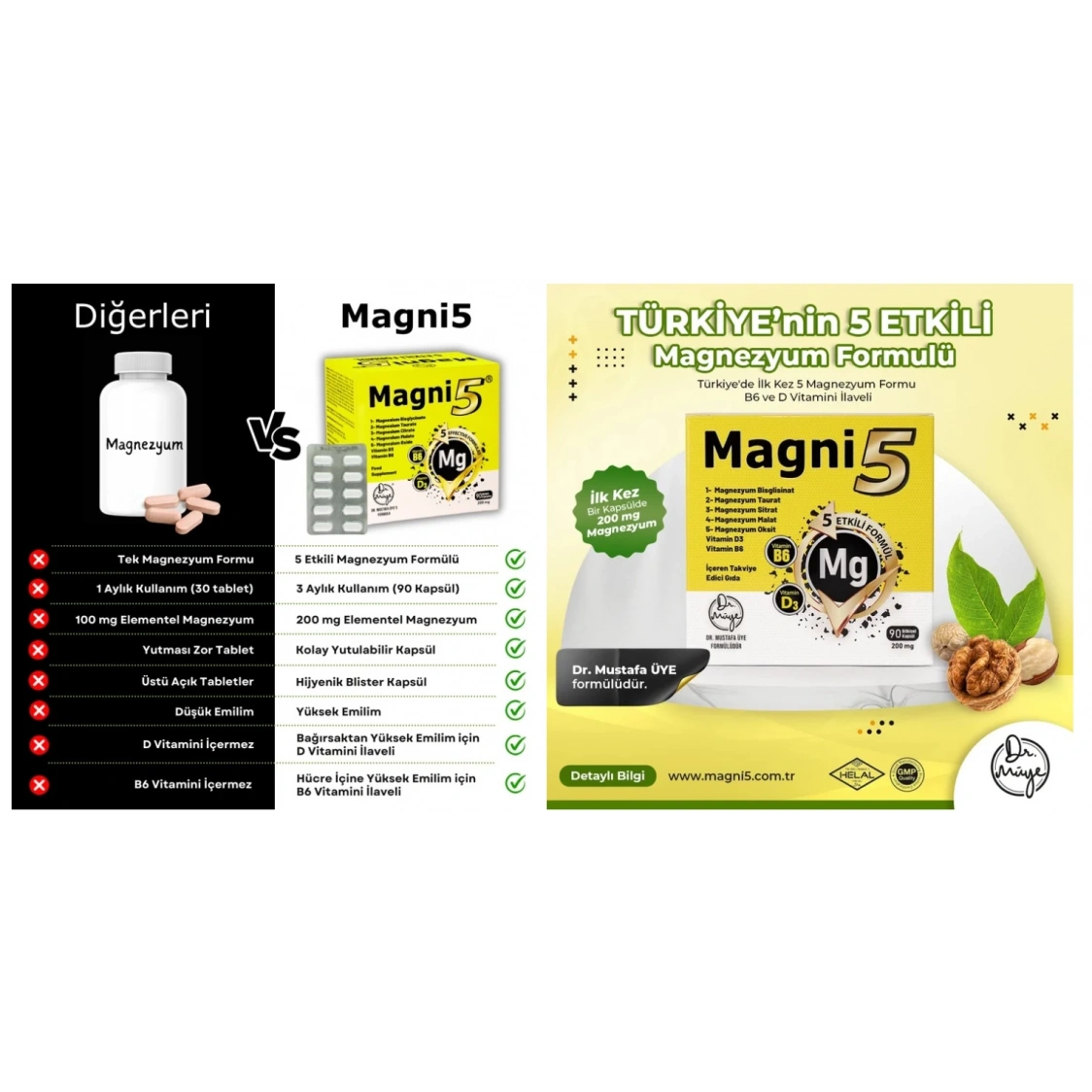 MAGNİ5 MAGNEZYUM TAKVİYESİ