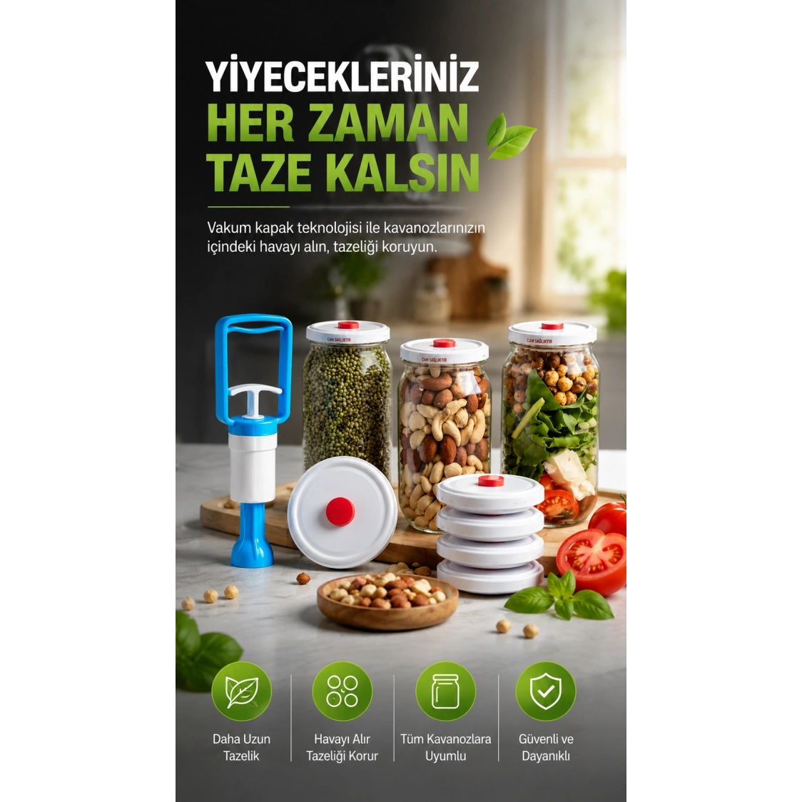 Vakumlu Kapak