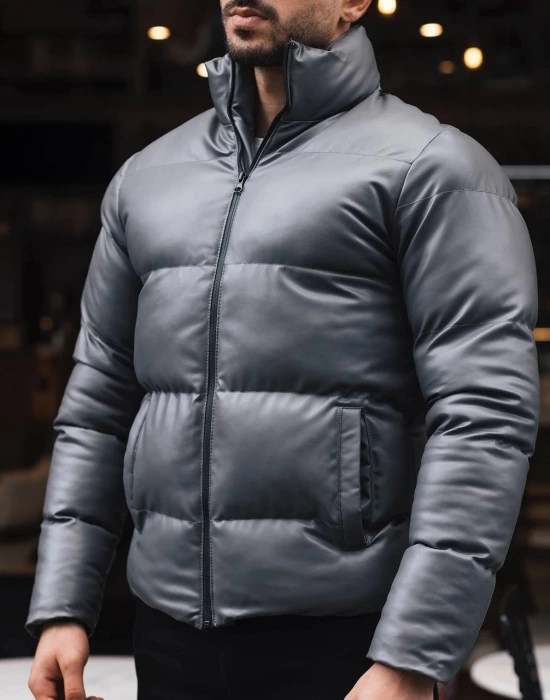Oversize Deri Mont Gri